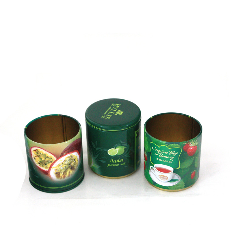 Round Stackable Tea Tin of 3 Tiers